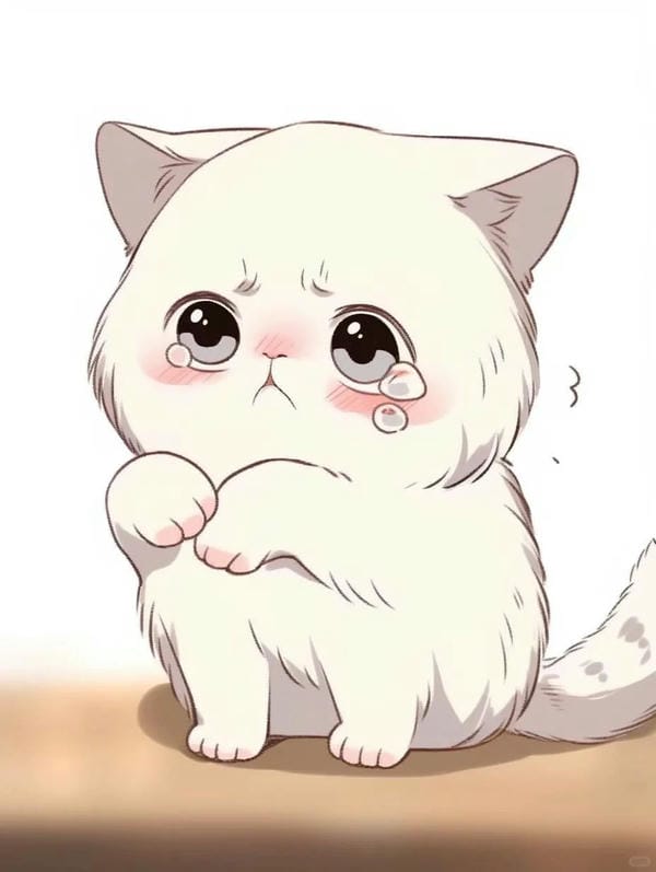 ảnh mèo buồn cute 27