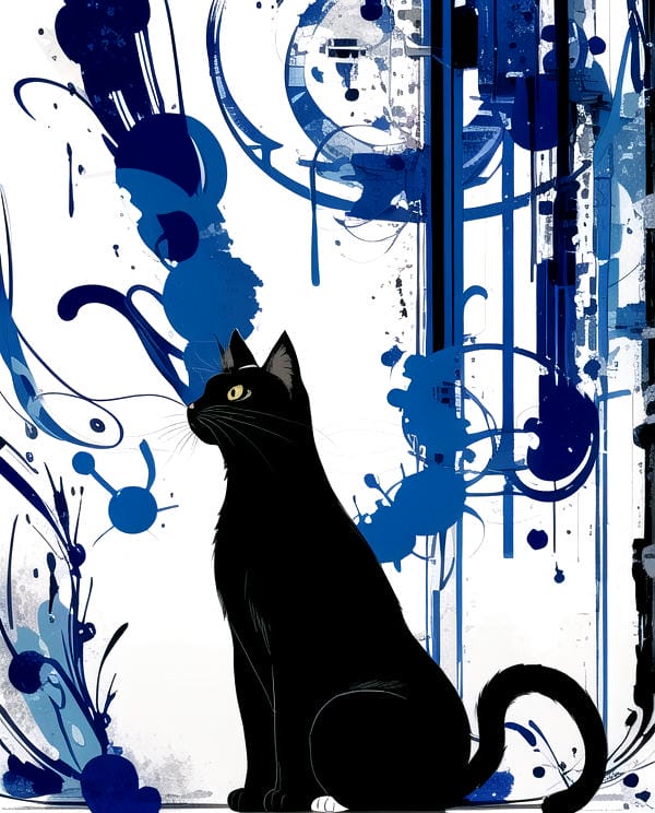 ảnh mèo đen anime