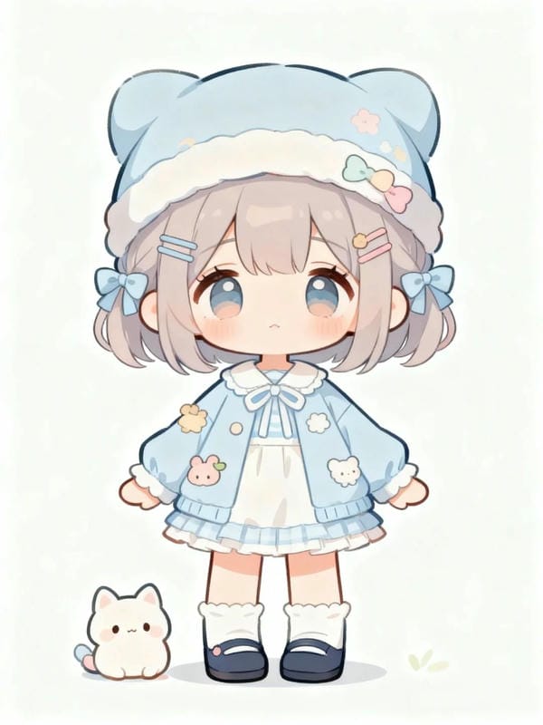 hình ảnh chibi nữ cute đơn giản 10