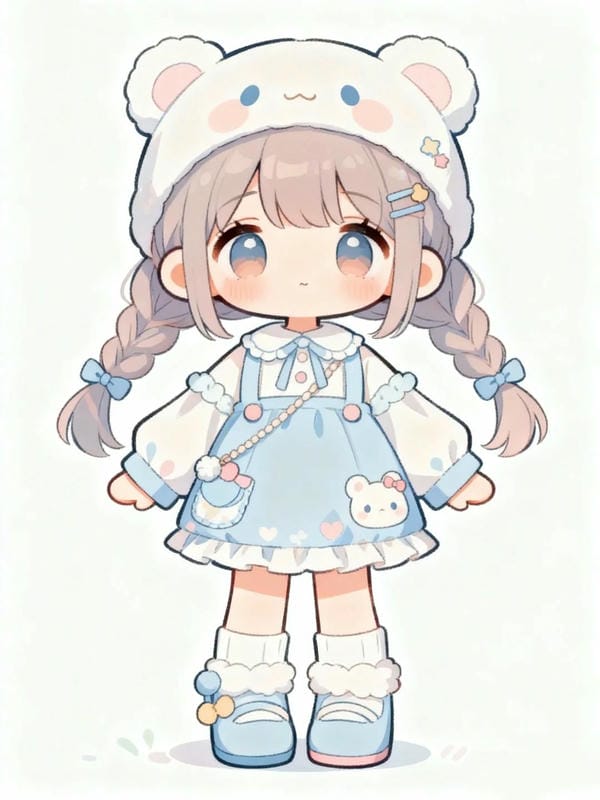 hình ảnh chibi nữ cute đơn giản 11