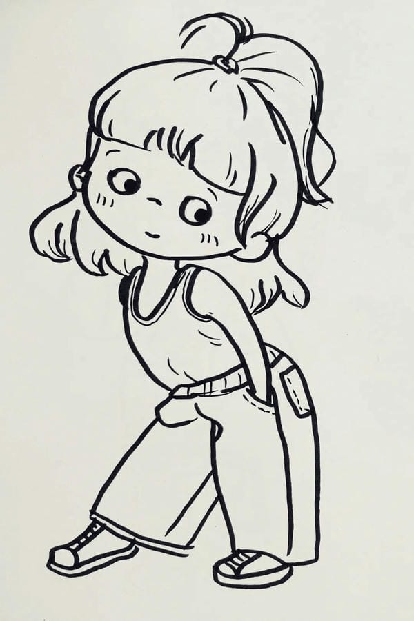 hình ảnh chibi nữ cute đơn giản 14