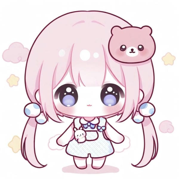 hình ảnh chibi nữ cute đơn giản 15