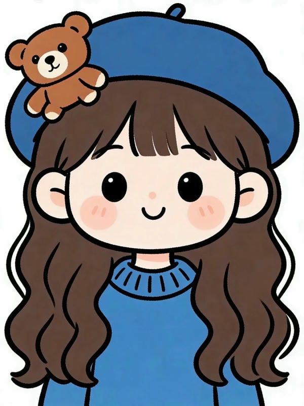 hình ảnh chibi nữ cute đơn giản 20