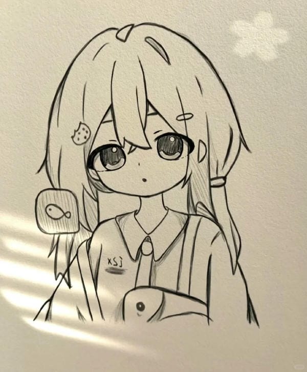 hình ảnh chibi nữ cute đơn giản 23