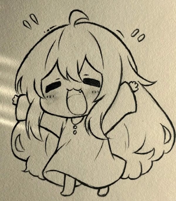 hình ảnh chibi nữ cute đơn giản 24