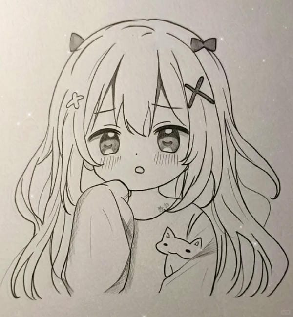 hình ảnh chibi nữ cute đơn giản 25