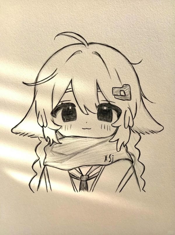 hình ảnh chibi nữ cute đơn giản 3