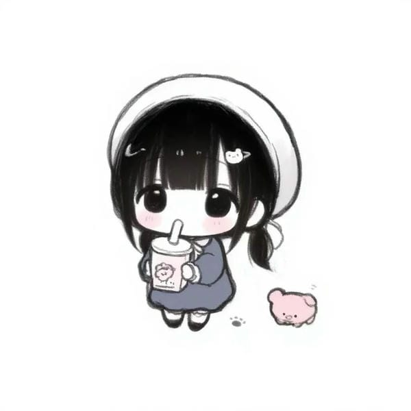 hình ảnh chibi nữ cute đơn giản 4