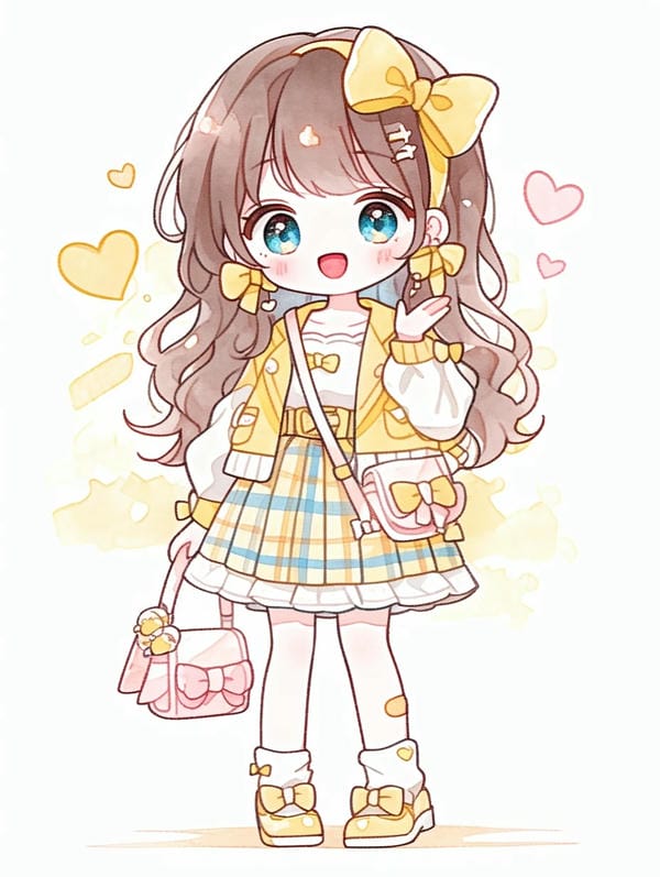 hình ảnh chibi nữ cute đơn giản 5