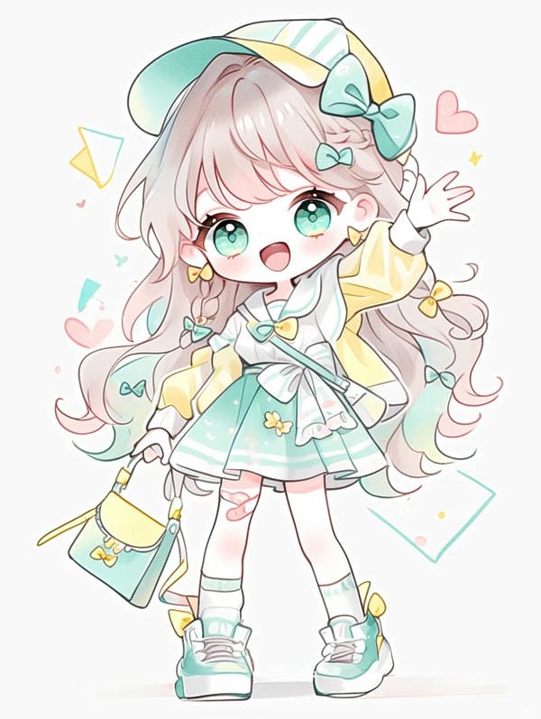 hình ảnh chibi nữ cute đơn giản 6