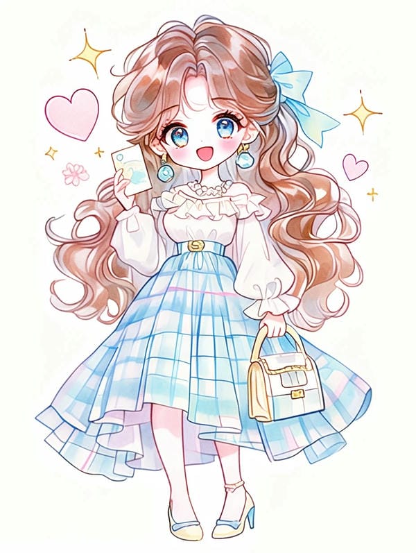 hình ảnh chibi nữ cute đơn giản 7