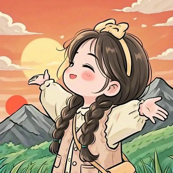 hình ảnh chibi nữ cute đơn giản 9