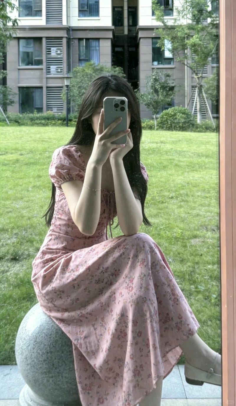 ảnh chụp trước gương che mặt nữ 10