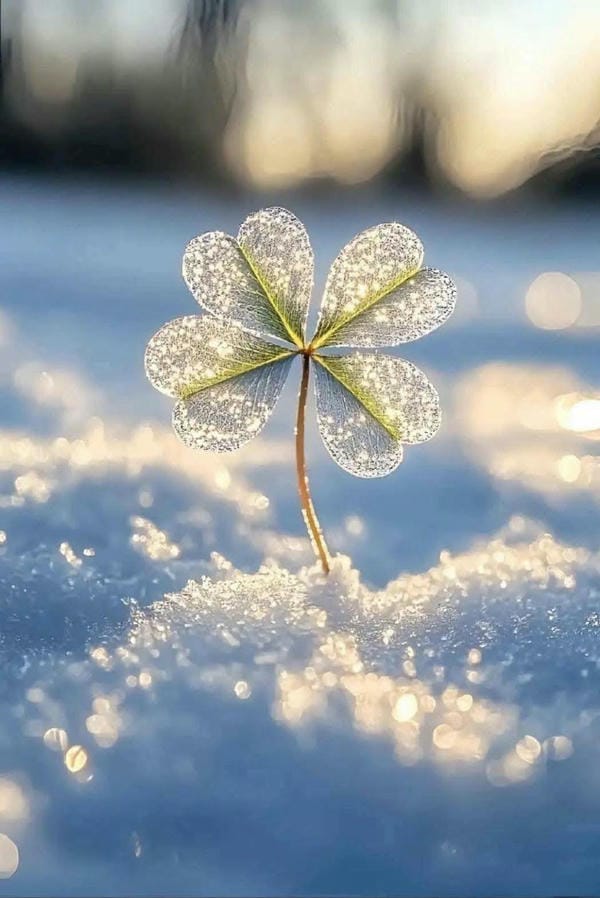 ảnh cỏ 4 lá may mắn đẹp 1