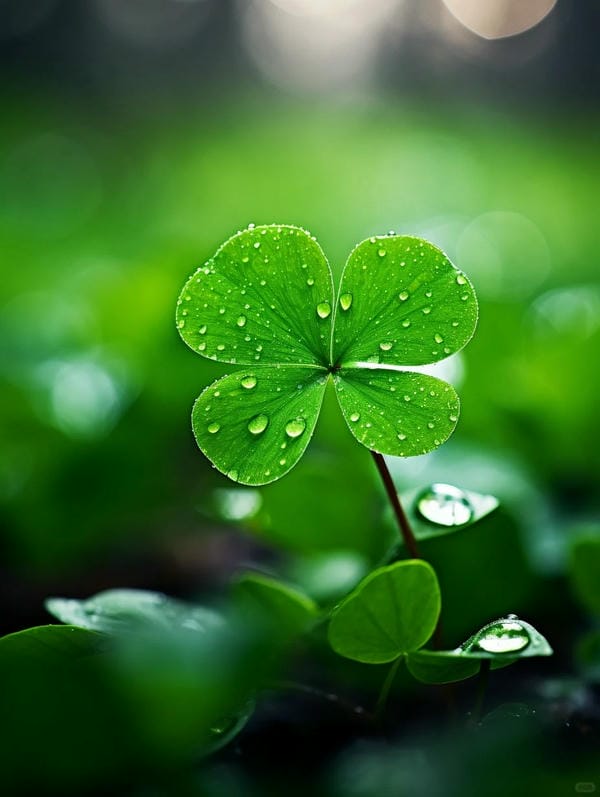 ảnh cỏ 4 lá may mắn đẹp 22