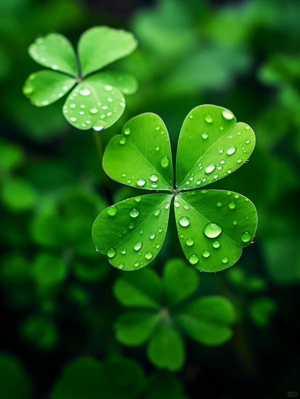 ảnh cỏ 4 lá may mắn đẹp 24