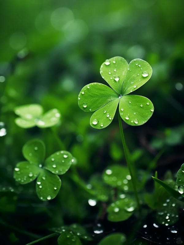ảnh cỏ 4 lá may mắn đẹp 25