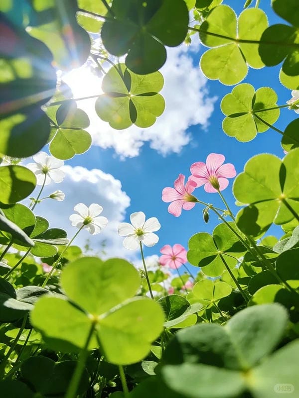ảnh cỏ 4 lá may mắn đẹp 27