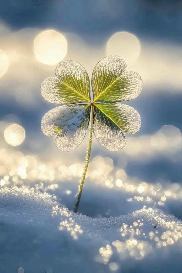 ảnh cỏ 4 lá may mắn đẹp 3
