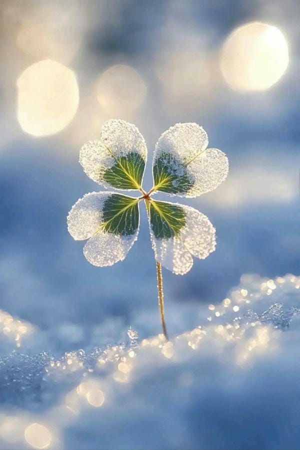 ảnh cỏ 4 lá may mắn đẹp 30