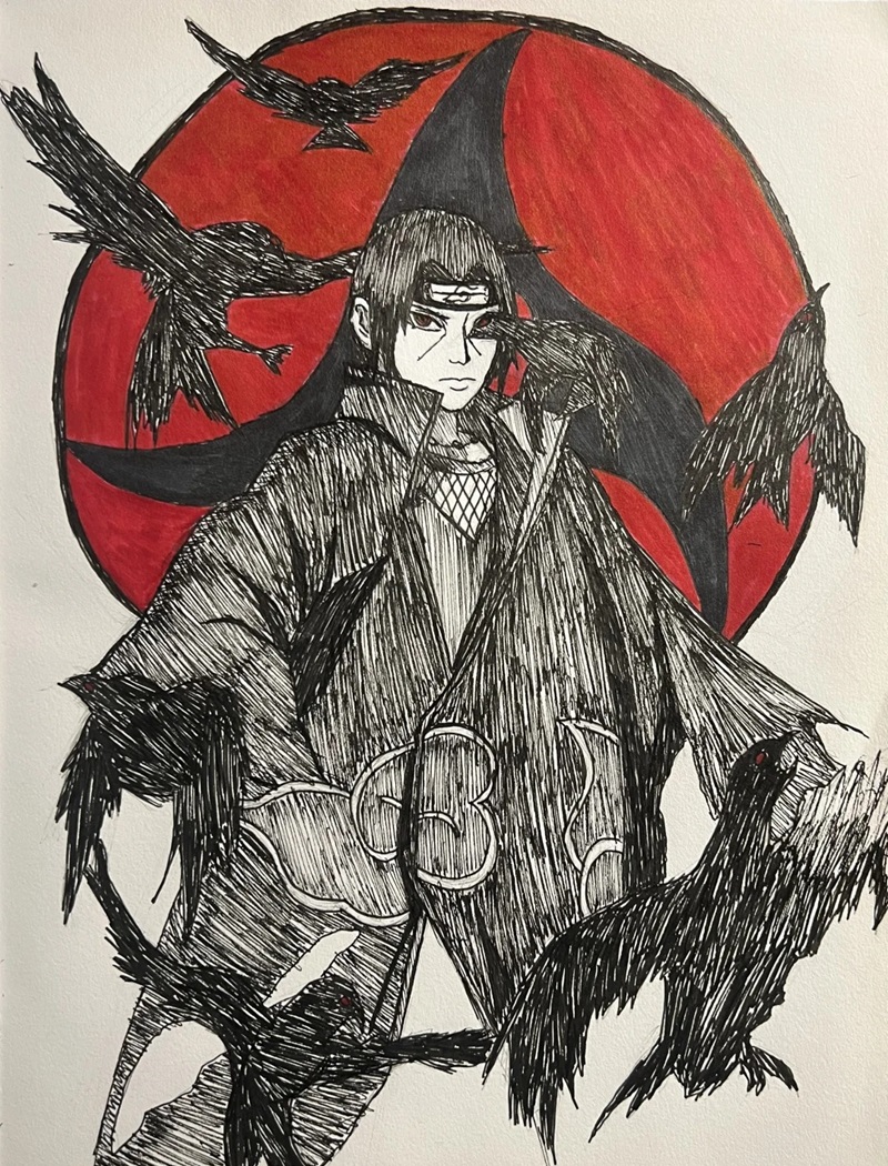 ảnh cool ngầu itachi đen trắng