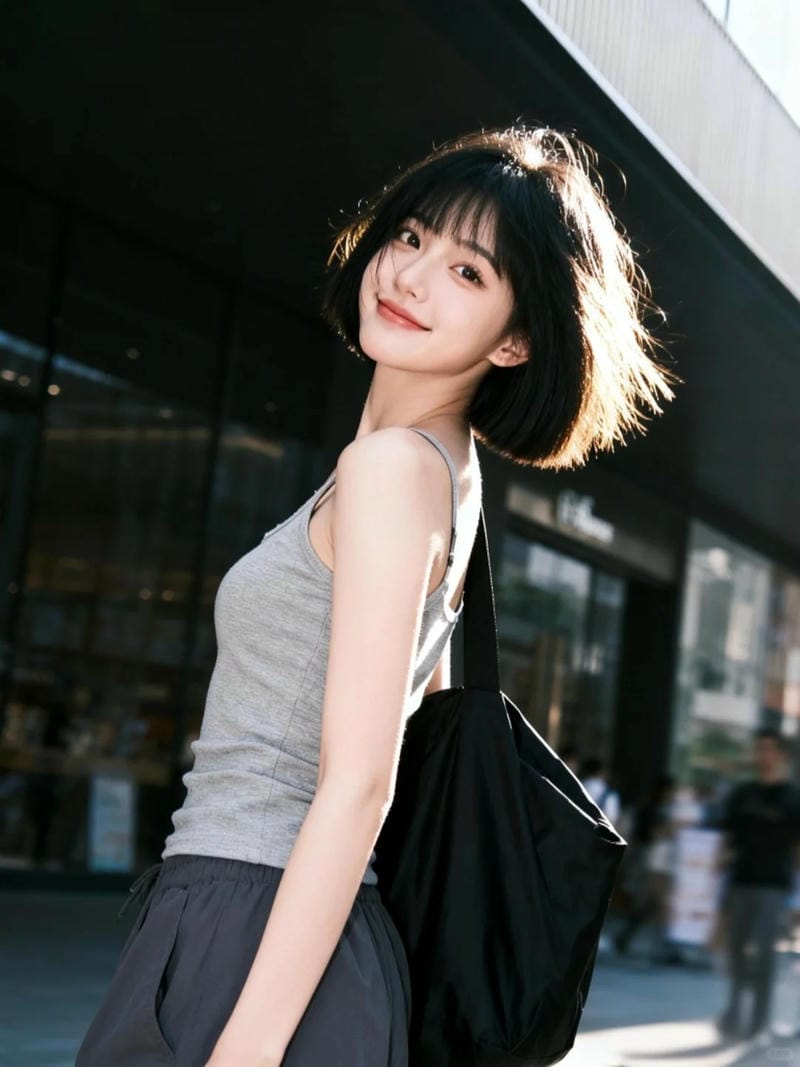 ảnh hot girl tóc ngắn 11