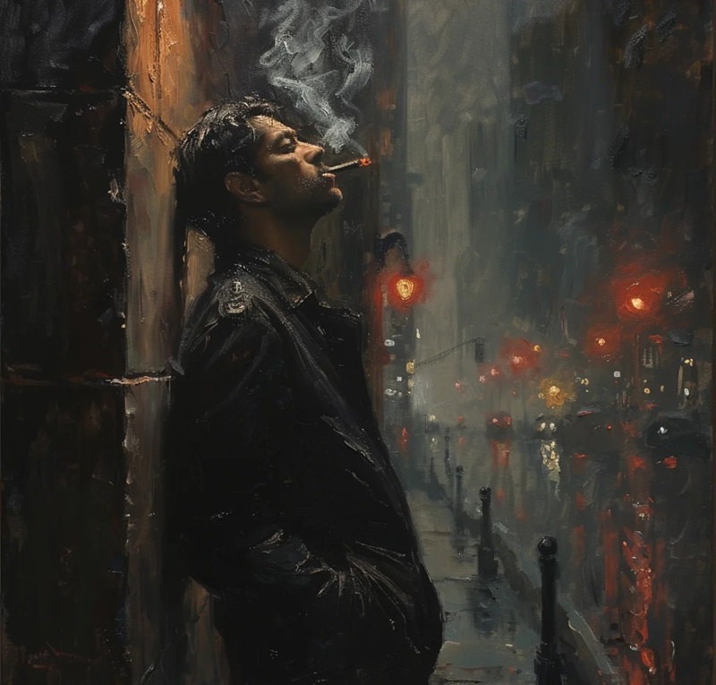 ảnh hút thuốc buồn 7