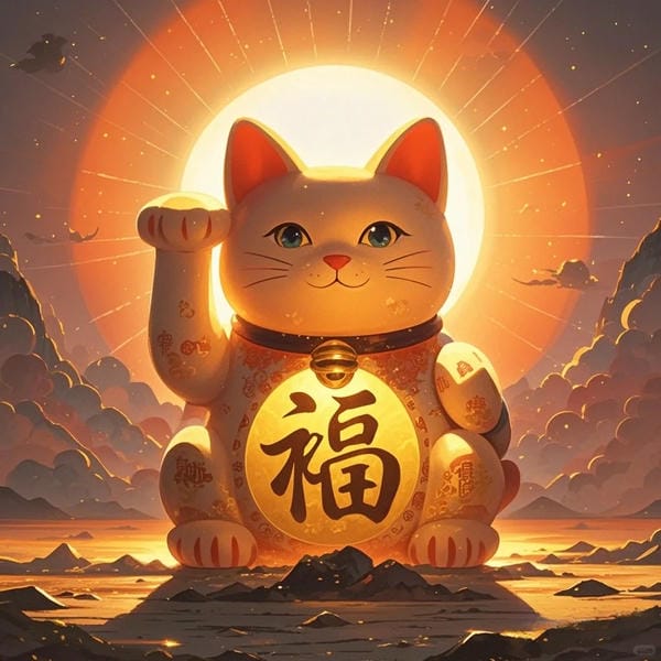 hình ảnh mèo thần tài 12