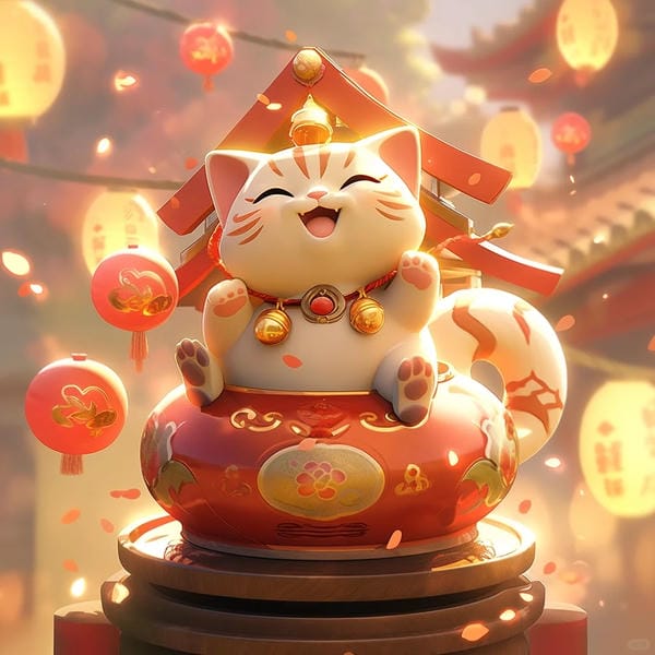 hình ảnh mèo thần tài 14