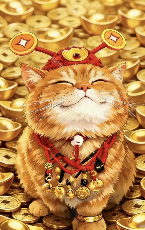hình ảnh mèo thần tài 17