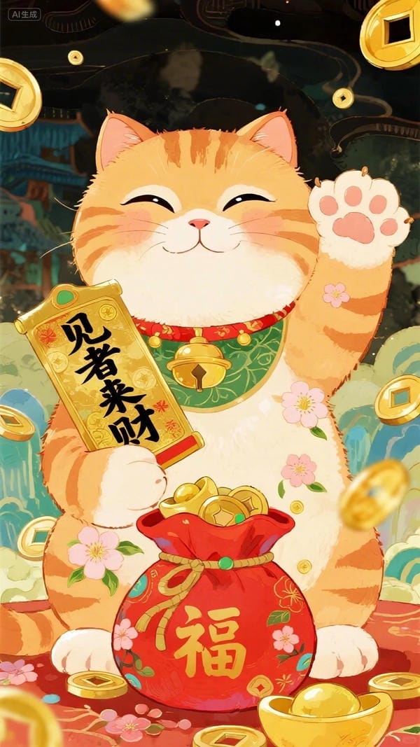 hình ảnh mèo thần tài 21