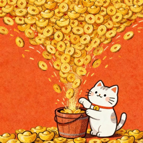 hình ảnh mèo thần tài 24