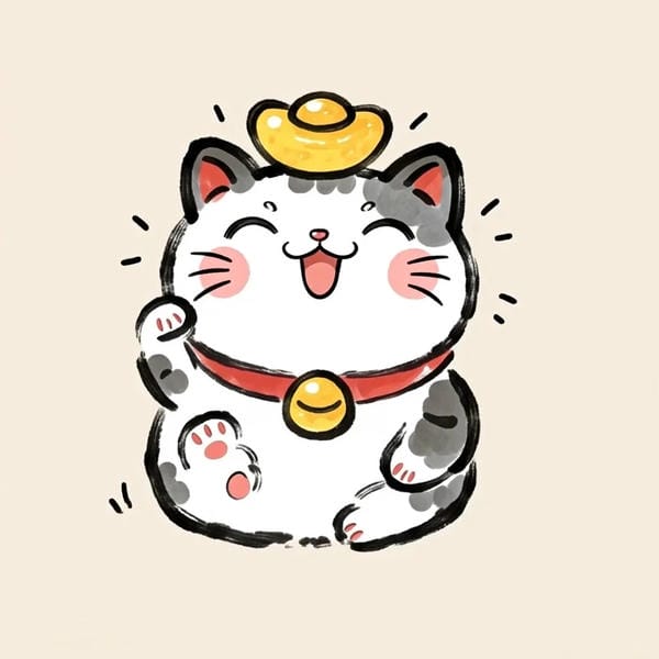 hình ảnh mèo thần tài 26