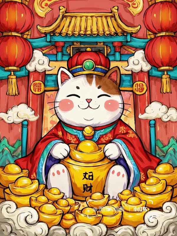 hình ảnh mèo thần tài 29