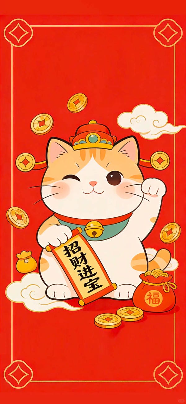 hình ảnh mèo thần tài 3