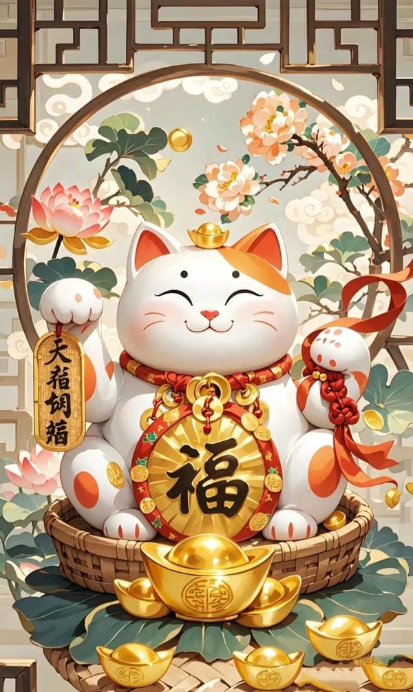 hình ảnh mèo thần tài 7