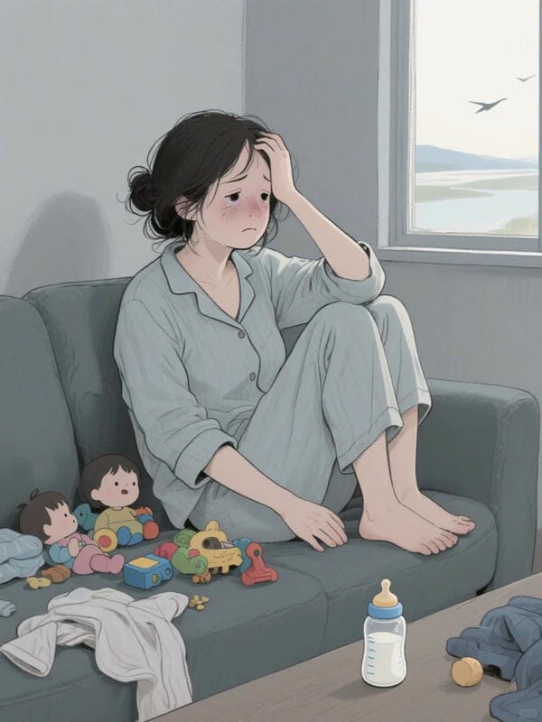 hình ảnh mệt mỏi muốn buông xuôi tất cả