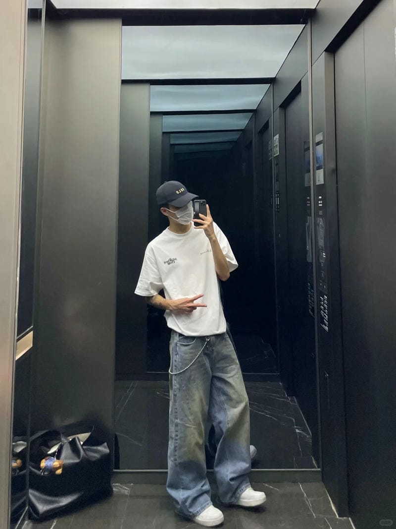 tạo dáng chụp ảnh trước gương nam 26